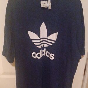 Adidas Navy Tee with White Trefoil